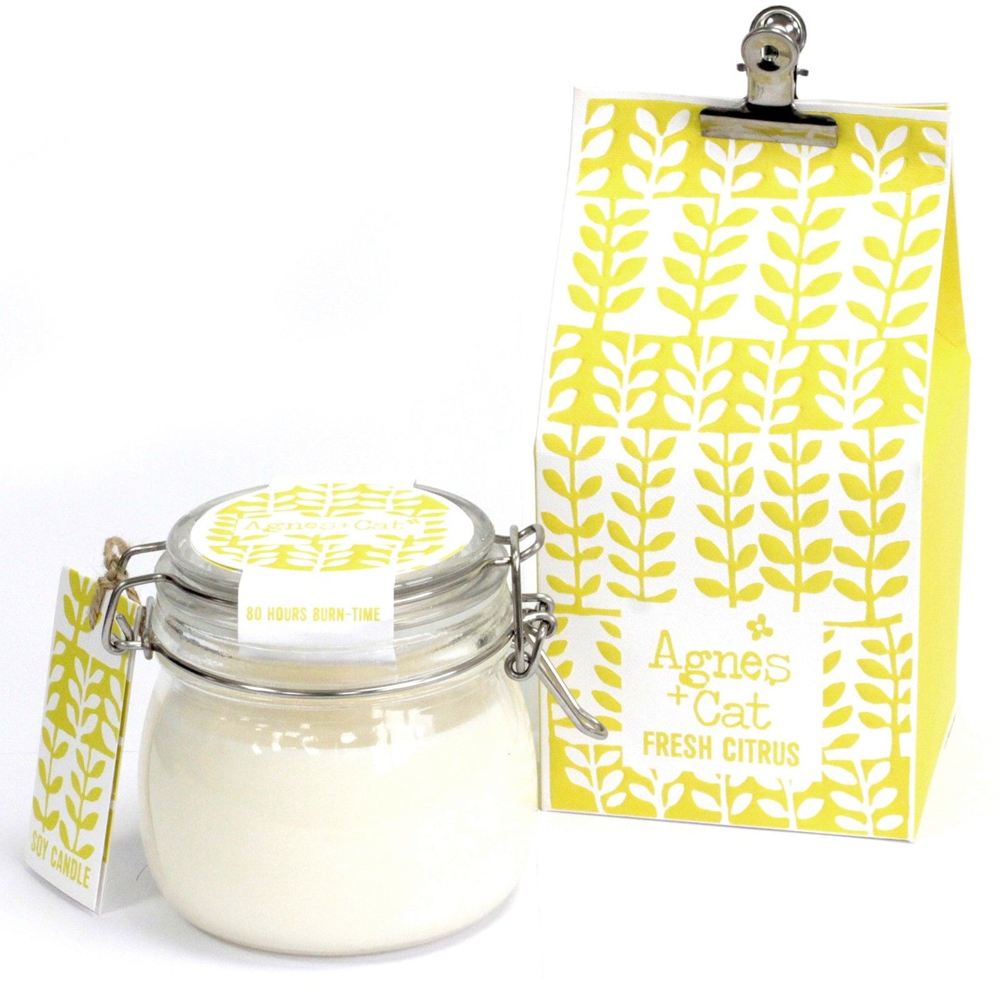 Agnes + Cat Soy Wax Kilner Jar Candle – Citrus 400ml