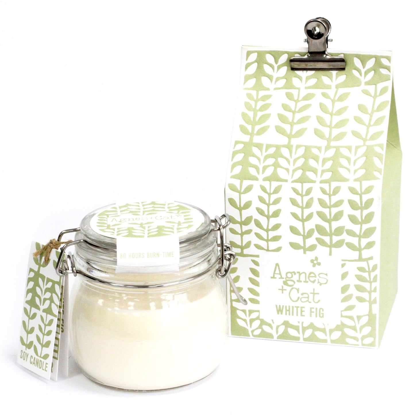 Agnes + Cat Soy Wax Kilner Jar Candle – White Fig 400ml