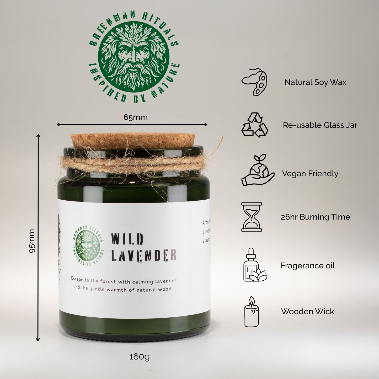 Greenman Woodwick Soy Candle - Forest Resin