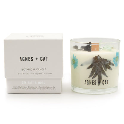 Agnes + Cat Botanical Soy Wax Candle – Sea Salt &amp; Moss 350g