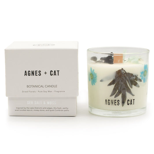 Agnes + Cat Botanical Soy Wax Candle – Sea Salt &amp; Moss 350g
