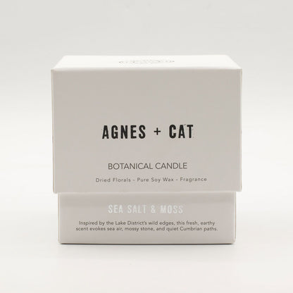 Agnes + Cat Botanical Soy Wax Candle – Sea Salt &amp; Moss 350g