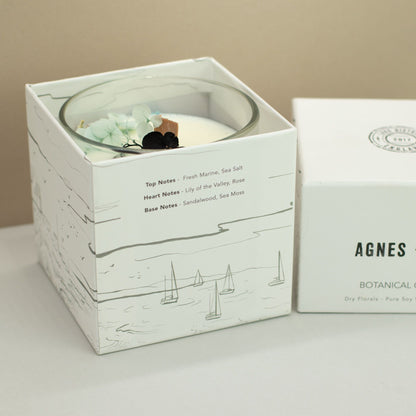 Agnes + Cat Botanical Soy Wax Candle – Sea Salt &amp; Moss 350g