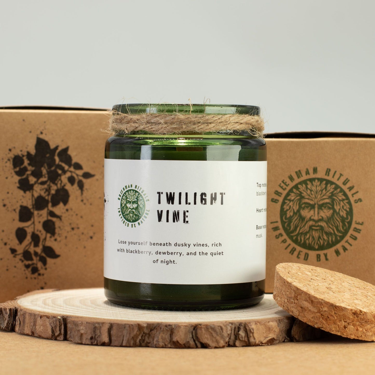 Greenman Woodwick Soy Candle - Twilight Vine
